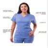Adar Pro Scrubs for Women - Elevated V-Neck Scrub Top - P4212 - Ceil Blue - M view 3