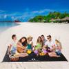Red Suricata Sand Free Beach Mat  Large Sandproof Beach Blanket, Sandless, Waterproof  Fits and Matches Beach Canopy - Oversized Sand Proof Beach Mats for Outdoor, Picnic, Camping (Medium, Black) view 3