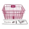 Fenix Cycles Square Steel Front Mount Wire Basket (Pink) view 1