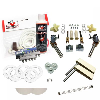 Game Room Guys 1971 WMS Solid 'N' Stripes Pinball White Premium Maintenance Kit-Red Flipper