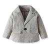 Moyikiss Studio Toddler Dress Suit Baby Boys Clothes Sets Bowtie Shirts + Suspender Shorts+Jacket 3pcs Gentleman Outfits Suits(Grey,130/6T) view 3