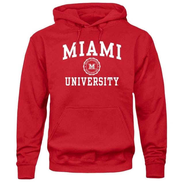 Barnesmith Miami University Redhawks Hooded Sweatshirt, Heritage, Red, Small