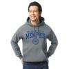Barnesmith University of Memphis Tigers Hooded Sweatshirt, Heritage, Charcoal Grey, Medium view 2