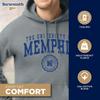 Barnesmith University of Memphis Tigers Hooded Sweatshirt, Heritage, Charcoal Grey, Medium view 3