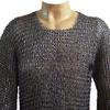 Medieval 16 Gauge 9 mm Full Round Riveted Maille Hauberk Chest 36 (Blackened) view 1