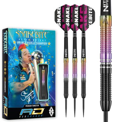 Snakebite World Champion 2020 Edition: 23g Tungsten Darts with Flights and Shafts