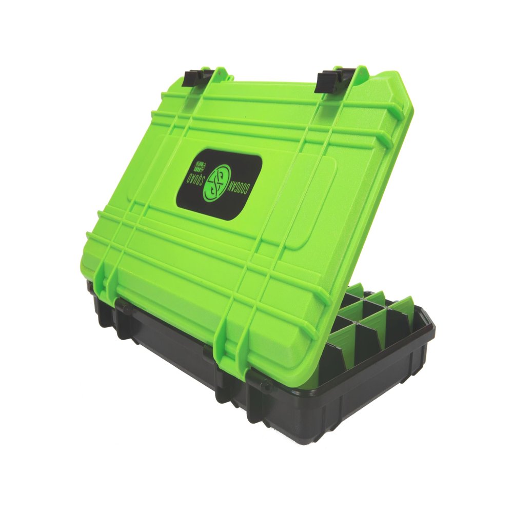 GOOGAN SQUAD 3700 Bait Coffin - Waterproof Fishing Tackle Box & Lure Organizer, Durable Fishing Equipment Storage (8.5"x14.25"x2")