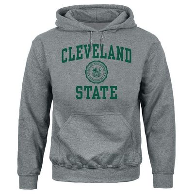 Barnesmith Cleveland State University Vikings Hooded Sweatshirt, Heritage, Charcoal Grey, Small