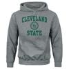 Barnesmith Cleveland State University Vikings Hooded Sweatshirt, Heritage, Charcoal Grey, Small view 1