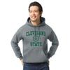 Barnesmith Cleveland State University Vikings Hooded Sweatshirt, Heritage, Charcoal Grey, Small view 2