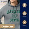 Barnesmith Cleveland State University Vikings Hooded Sweatshirt, Heritage, Charcoal Grey, Small view 3