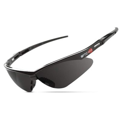 Glove Station Optic Max Safety Glasses for Men & Women, Anti-Fog & Scratch-Resistant Tactical Work Glasses  Eye Protection for Shooting, Hunting and Construction, Flexible Frame, 12 Pairs
