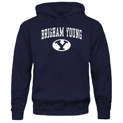 Barnesmith Brigham Young University Cougars Hooded Sweatshirt, Heritage, Navy, Small
