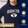 Barnesmith Brigham Young University Cougars Hooded Sweatshirt, Heritage, Navy, Small view 3
