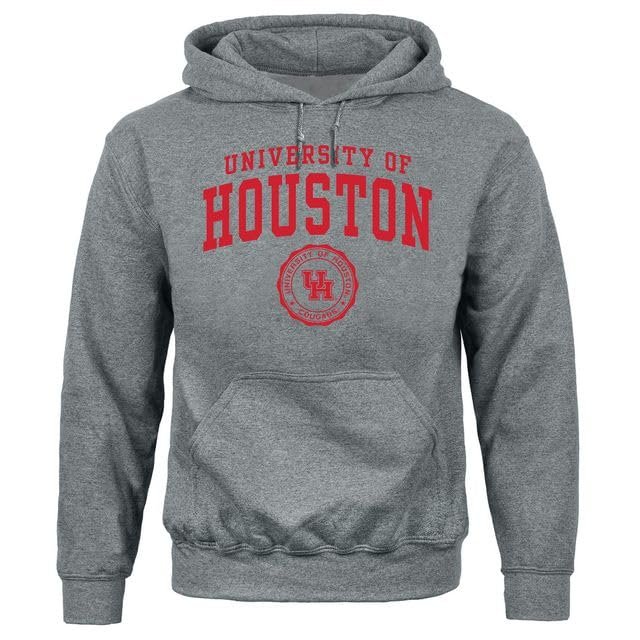 Barnesmith University of Houston Cougars Hooded Sweatshirt, Heritage, Charcoal Grey, XX-Large
