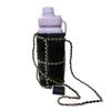 Velvet Chain Water Bottle Holder with Shoulder Sling Standard Size also fits your Reusable Hydro Flask Bottle Fancy Cross Body Lanyard- Choose your favourite Color - Great Christmas Gift view 1