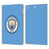 Head Case Designs Officially Licensed Manchester City Man City FC Blue Full Colour Badge Leather Wallet Case Compatible with Apple iPad 10.2 2019/2020/2021 view 1