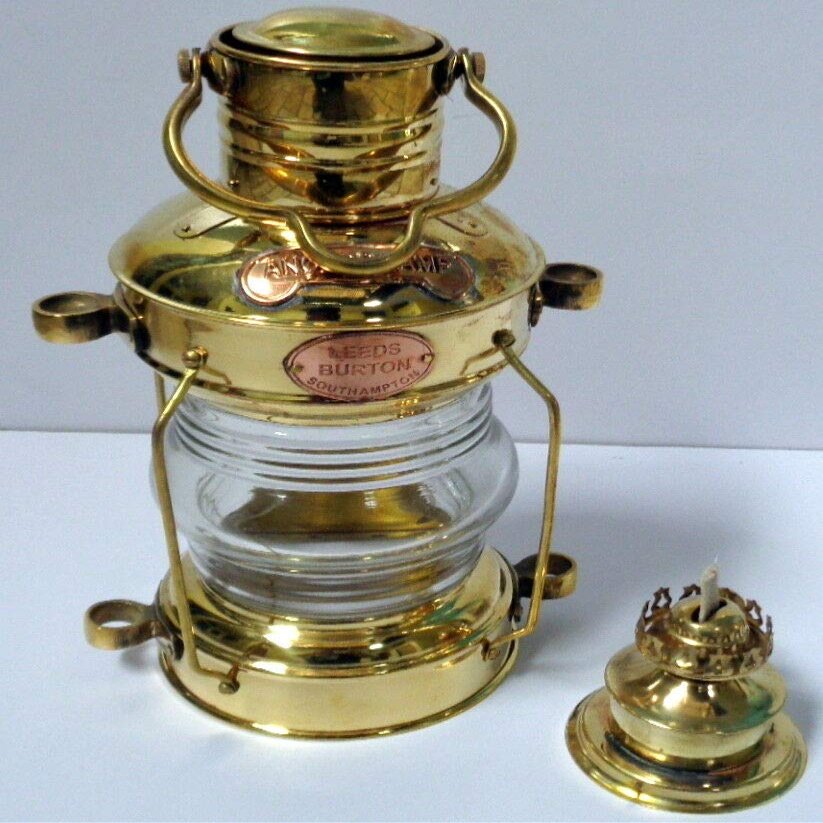 Collectibles Brass Lamp Antique Vintage Style Brass Nautical Miner Ship Lantern Oil Lamp