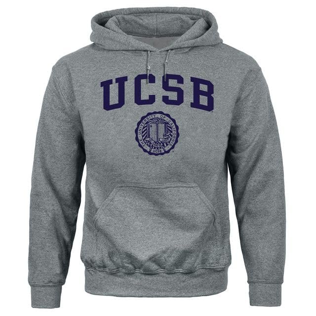 Barnesmith University of California, Santa Barbara Gauchos Hooded Sweatshirt, Heritage, Charcoal Grey, Medium