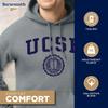 Barnesmith University of California, Santa Barbara Gauchos Hooded Sweatshirt, Heritage, Charcoal Grey, Medium view 3