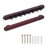 6/8/12 Pool Cue Wall Mounted Rack. Billiard Cue Sticks Wall Rack (Several Colors Available) (8 Cue - Mahogany) view 1