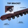 6/8/12 Pool Cue Wall Mounted Rack. Billiard Cue Sticks Wall Rack (Several Colors Available) (8 Cue - Mahogany) view 2