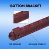 6/8/12 Pool Cue Wall Mounted Rack. Billiard Cue Sticks Wall Rack (Several Colors Available) (8 Cue - Mahogany) view 3