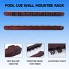 6/8/12 Pool Cue Wall Mounted Rack. Billiard Cue Sticks Wall Rack (Several Colors Available) (8 Cue - Mahogany) view 4