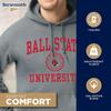 Barnesmith Ball State University Hooded Sweatshirt, Heritage, Charcoal Grey, X-Large view 3