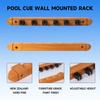 GSE Games & Sports Expert 6/8/12 Wall Mounted Pool Cue Rack, 2-Piece Wooden Pool Stick Holders Wall Mount Billiard Sticks Rack (6 Cue, Oak) view 4