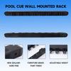 6/8/12 Pool Cue Wall Mounted Rack. Billiard Cue Sticks Wall Rack (Several Colors Available) (8 Cue - Black) view 4