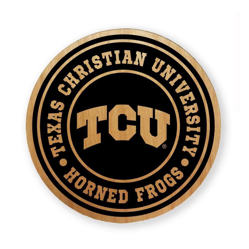 Alderwood Round Coasters - Set of 4 (TCU Horned Frogs)