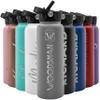 Amazing Items Personalized Water Bottle w/Straw & Lid, 40 oz - Gray | Custom Large Stainless Steel Sports Water Bottle w/Name and Text - Double-Wall, Vacuum Insulated - Rotating Handle view 1