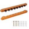 GSE Games & Sports Expert 6/8/12 Wall Mounted Pool Cue Rack, 2-Piece Wooden Pool Stick Holders Wall Mount Billiard Sticks Rack (8 Cue, Oak) view 1
