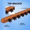 GSE Games & Sports Expert 6/8/12 Wall Mounted Pool Cue Rack, 2-Piece Wooden Pool Stick Holders Wall Mount Billiard Sticks Rack (8 Cue, Oak) view 2