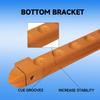 GSE Games & Sports Expert 6/8/12 Wall Mounted Pool Cue Rack, 2-Piece Wooden Pool Stick Holders Wall Mount Billiard Sticks Rack (8 Cue, Oak) view 3