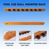 GSE Games & Sports Expert 6/8/12 Wall Mounted Pool Cue Rack, 2-Piece Wooden Pool Stick Holders Wall Mount Billiard Sticks Rack (8 Cue, Oak) view 4