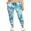 Leggings Depot JGAX-R984-1X Arctic Tie Dye Print Jogger Pants w/Pockets, 1X Plus view 2