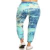 Leggings Depot JGAX-R984-1X Arctic Tie Dye Print Jogger Pants w/Pockets, 1X Plus view 3