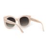SA106 Girls Kid Size Thick Plastic Round Circle Lens Cat Eye Sunglasses White Brown view 4