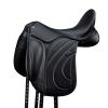 Crosby Dressage Adj Knee Block Saddle, Black, 17" view 1