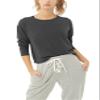 Bestisun Open Back Workout Tops Long Sleeve Backless Yoga Clothes Sports Athletic Shirts for Women Deep Gray L view 2