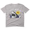 0257. Shark Summer Vibe Cool Graphic Surf Till Death Streetwear Society for Men T Shirt (Light Gray 2X-Large)