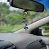 LUCKBOOSTIUM 2 Sacred Tree Charm with Blue Crystal & 2 Evil Eye Beads Keychain Ring Sign of Protection Good Luck & Blessing Home Bags & Car Rear View Mirror Hanging Accessories (2 x 5) view 3