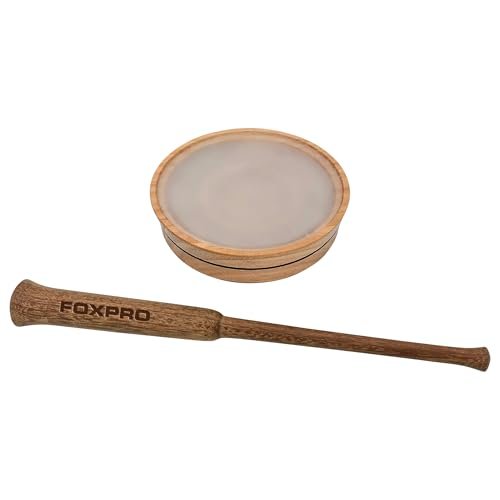 FOXPRO Honey Pot Crystal Call for Turkey Hunting Honey Locust Wood Pot and One-Piece Ipe Striker