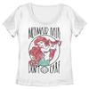 Fifth Sun Disney Princess Mermaid Hair Girl's Solid Crew Tee, White, Small view 1