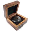 AV Victorian Style Push Knob Clock Compass with Box Wooden Handmade Antique Finish Marine Item view 4