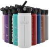 Amazing Items Personalized Water Bottle w/Straw & Lid, 18 oz - White | Custom Stainless Steel Sports Water Bottle w/Name and Text - Double-Wall, Vacuum Insulated - Rotating Handle view 1