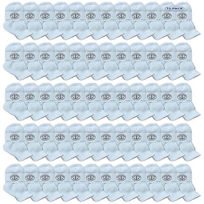 72 Pairs Of Yacht & Smith Wholesale Bulk Kids Mid Ankle Socks, Cotton Sport Athletic Ankle Socks Size 4-6 (White)