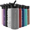 Amazing Items Personalized Water Bottle w/Straw & Lid, 18 oz - Gray | Custom Stainless Steel Sports Water Bottle w/Name and Text - Double-Wall, Vacuum Insulated - Rotating Handle view 1